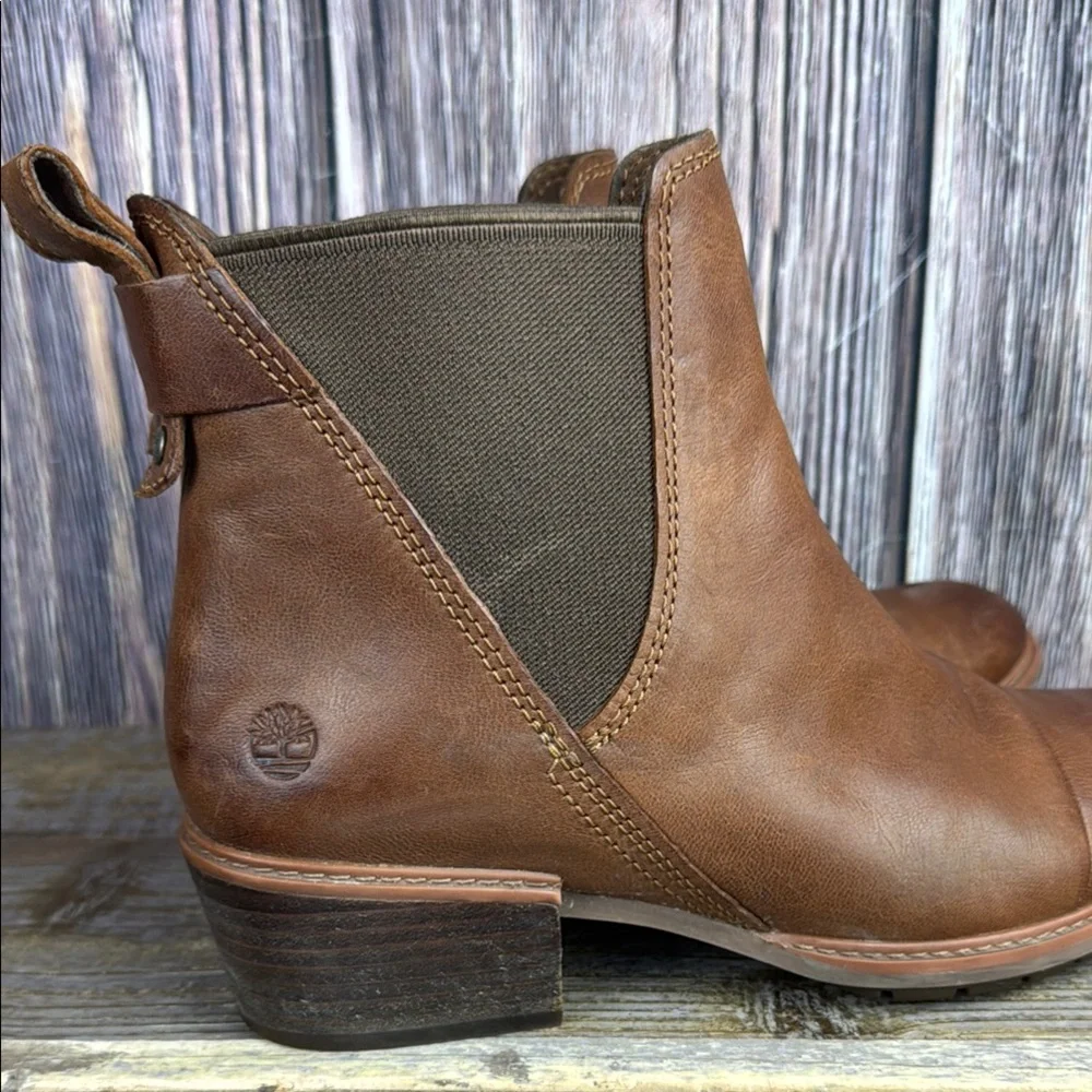 Brown Leather Ankle Boots - Picture 5 of 12